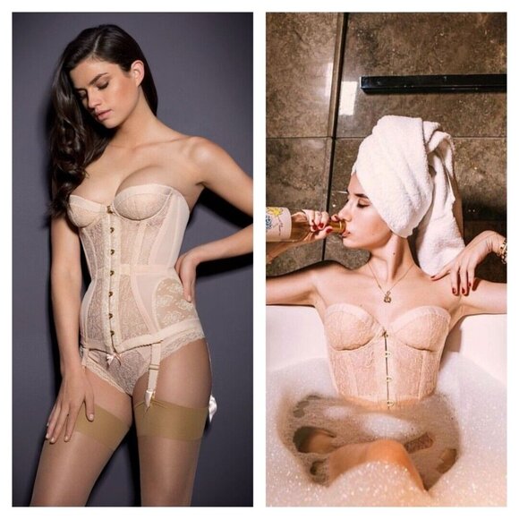 Agent Provocateur Mercy Flesh Nude Corset AP3 Medium New - Picture 7 of 16